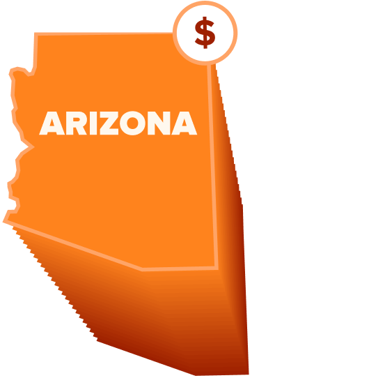 Imagen del mapa de Arizona