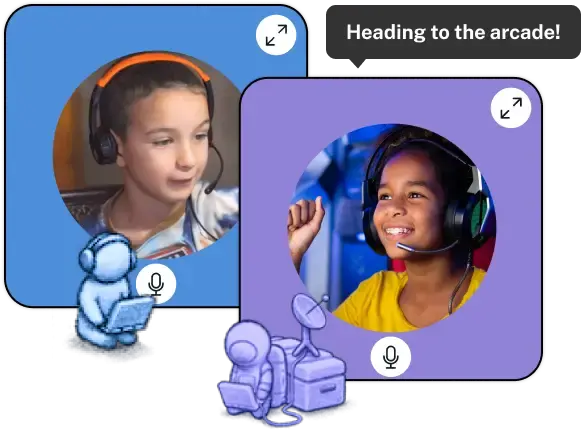 Amigo usando auriculares